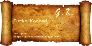 Gurka Konrád névjegykártya
